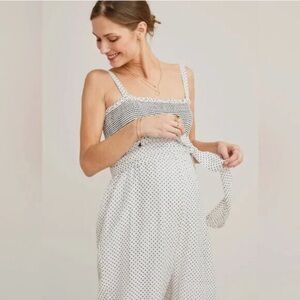Hatch Collection Simone Polka Dot Maternity Jumpsuit Size 2